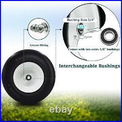 2 PCS Premium 13x6.5-6 Flat Free Tire & Wheel for Lawn Mowers & Zero Turn Mowers