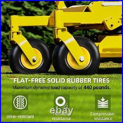 (2-Pack) 13x6.50-6 Flat Free Tire & Wheel Universal 13x6.5-6 Solid Rubbe Riding