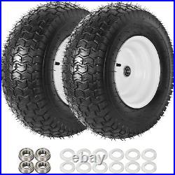 (2 Pack) 16 x 6.50-8 Tire and Wheel Set, 4 Ply Tubeless Mower Tires with Rim