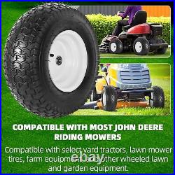 (2 Pack) 16 x 6.50-8 Tire and Wheel Set, 4 Ply Tubeless Mower Tires with Rim