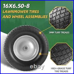 2-Pack 16x6.50-8 Tire and Wheel Flat Free Solid Rubber Riding Lawn Mower Ti