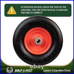 2 Pk 11x6.00-5 Flat Free Tire and Wheel, 5.875 Centered Hub 3/4 Bushings Size