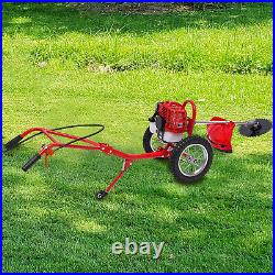 2-Stroke 49CC Gas Mower Grass Trimmer Brush Cutter Hand Push Weeding Machine