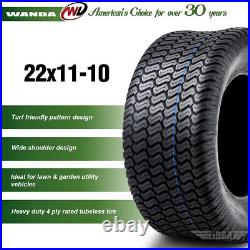 2 WANDA 22x11-10 22x11x10 Lawn Mower Cart Turf Tires /4 ply withWarranty -13045