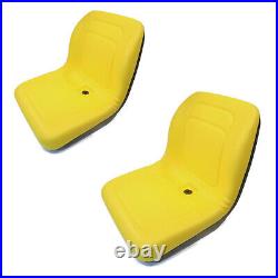 (2) Yellow HIGH BACK Seats for John Deere Gator Diesel 4x2, 4x4, HPX, TH & 6x4