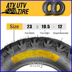 2pcs 23x10.5-12 Lawn Garden Turf Master Mower Tires 6 Ply 23x10.5x12