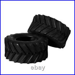 2pcs 24x12.00-12 Lawn Mower Tractor Super Lug Tires 6 Ply 24x12-12 24x12x12