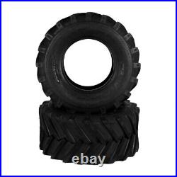 2pcs 24x12.00-12 Lawn Mower Tractor Super Lug Tires 6 Ply Heavy Duty Tubeless