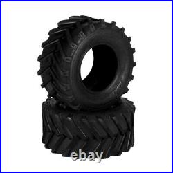 2pcs 24x12.00-12 Lawn Mower Tractor Super Lug Tires 6 Ply Heavy Duty Tubeless