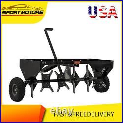 40 Tow Plug Aerator with Universal Hitch for Lawn & Garden Heavy Steel