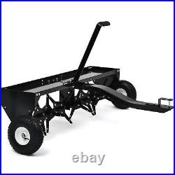40 Tow Plug Aerator with Universal Hitch for Lawn & Garden Heavy Steel