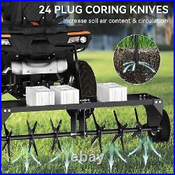 40 Tow Plug Aerator with Universal Hitch for Lawn & Garden Heavy Steel