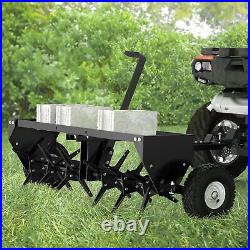 40 Tow Plug Aerator with Universal Hitch for Lawn & Garden Heavy Steel