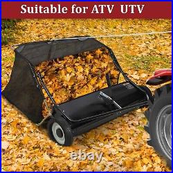 42 Tow Behind Lawn Sweeper Leaf Collector Sweeper for Lawn 20 Cu FT Capacity