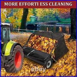 42 Tow Behind Lawn Sweeper Leaf Collector Sweeper for Lawn 20 Cu FT Capacity