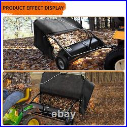 42 Tow Behind Lawn Sweeper Leaf Collector for Grass Lawn 12 Cu FT Capacity 42in