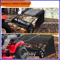 42 Tow Behind Lawn Sweeper Leaf Collector for Grass Lawn 12 Cu FT Capacity 42in