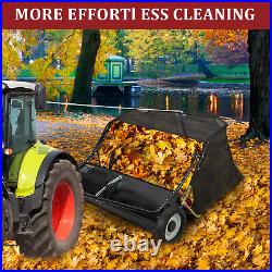 42 Tow-Behind Lawn Sweeper for Grass Collection with Leaf Collector Hopper