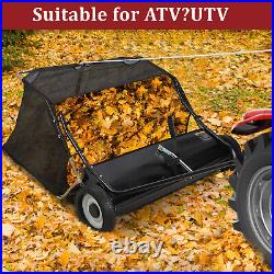 42 Tow-Behind Lawn Sweeper for Grass Collection with Leaf Collector Hopper