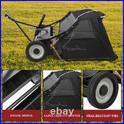 42 Tow-Behind Lawn Sweeper for Grass Collection with Leaf Collector Hopper
