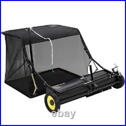 44 Tow Behind Lawn Sweeper Leaf Collector Sweeper for Lawn Grass Sweeper Hopper