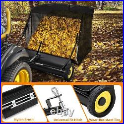 44 Tow Behind Lawn Sweeper Leaf Collector Sweeper for Lawn Grass Sweeper Hopper
