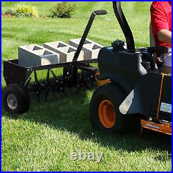 48 122CM Tow Plug Lawn Aerator Lawn Spike Aerator Lawn& Garden Steel Heavy Duty
