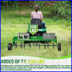 48 122CM Tow Plug Lawn Aerator Lawn Spike Aerator Lawn& Garden Steel Heavy Duty