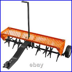 48 122CM Tow Plug Lawn Aerator Lawn Spike Aerator Lawn& Garden Steel Heavy Duty