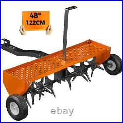 48 Lawn Aerator Tow Behind for Plug Aerating WithUniversal Hitch for Lawn &Garden