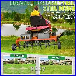48 Lawn Aerator Tow Behind for Plug Aerating WithUniversal Hitch for Lawn &Garden