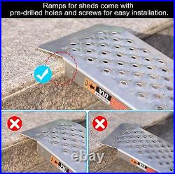 48 Shed Ramp for Lawn Mower Anti-Slip Steel Loading Ramps Motorcycle ATV 2PCS