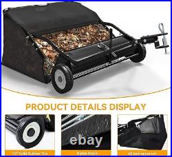 48 Tow Behind Lawn Sweeper Leaf Collector Pull Grass Large Hopper