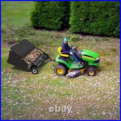 48 Tow Behind Lawn Sweeper Leaf Collector Pull Grass Large Hopper