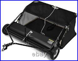 48 Tow-Behind Lawn Sweeper for Grass Collection with Leaf Collector Hopper