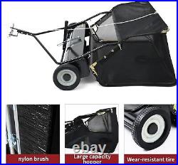 48 Tow-Behind Lawn Sweeper for Grass Collection with Leaf Collector Hopper