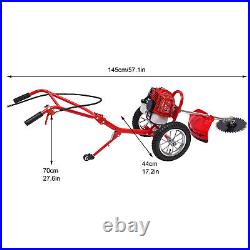 49CC Gas Mower Grass Trimmer Brush Cutter Hand Push Weeding Machine 2-Stroke