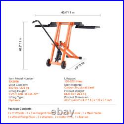 500 Lbs Lawn Mower Lift with Hydraulic Jack for Riding Tractor Lawn Mowers