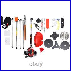 52cc 2-Stroke 10 in 1 Gasoline Brush Cutter Grass Wacker Weed Eater Lawn Mower