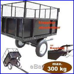 55336 Lawn Mower Trailer Garden Tractor Transporting Tilt 300kg Capacity