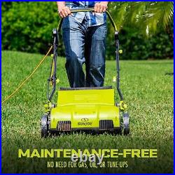 AJ805E 15-Inch 13-Amp Electric Dethatcher and Scarifier withRemoveable 13.2-Gal