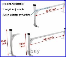 Adjustable Aluminum Trailer Ladder Roof Rack Fit for Open and Enclosed Trailers