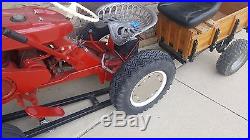 Antique 1963 Wheel Horse 603 Garden Lawn Tractor Mower Deck Snow Blade Trailer