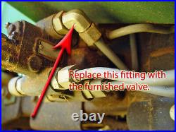 AuxHyd Quarter Turn Hydraulic Lockout Valve for John Deere X465 X748 425 455