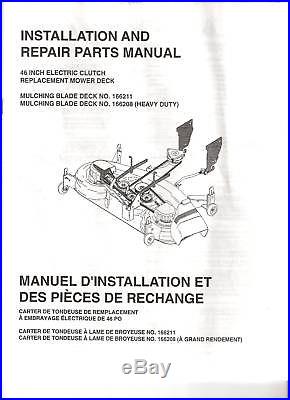 CRAFTSMAN 46 RIDING MOWER DECK COMPLETE 166211 166208 & FITS POULAN HUSQVARNA
