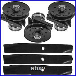 Caltric Spindle & Blade For John Deere 180 38 46 48 Deck AM105409 Lawn Mower