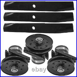 Caltric Spindle & Blade For John Deere 180 38 46 48 Deck AM105409 Lawn Mower