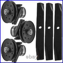 Caltric Spindle & Blade For John Deere 180 38 46 48 Deck AM105409 Lawn Mower