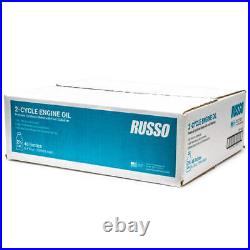 Case 48 Bottles Russo Synthetic Blend 2 Cycle Oil 6.4 Oz 501 Mix 2.5 Gallon