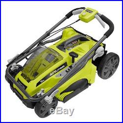 Cordless Electric Lawn Mower 40v Lithium Ion Walk Behind Push 16in Cutting Deck